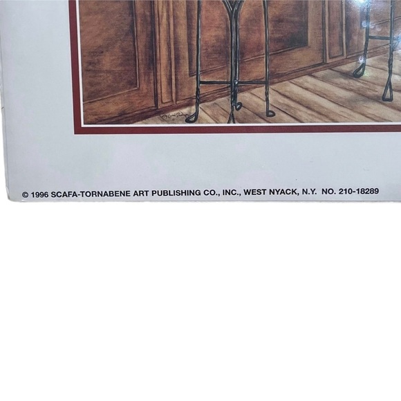 1996 Unopened Vintage SCAFA-TORNABENE ART Print of Main Street Ice Cream Shop - Picture 5 of 11